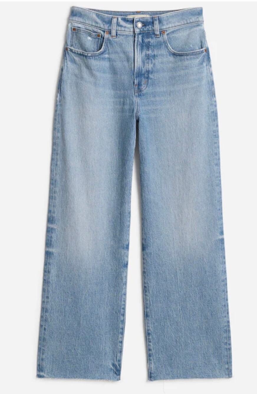 Madewell The Perfect Vintage Wide-Leg Jeans — Light Wash Denim